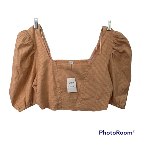 NWT Cotton on Blouse Peach color size Medium - Picture 4 of 6